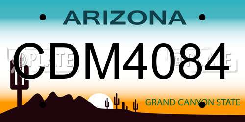 CDM4084 Arizona License Plate