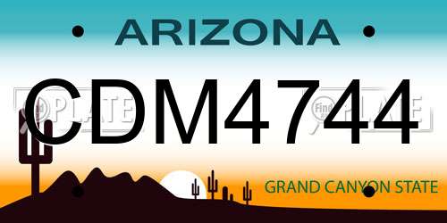 CDM4744 Arizona License Plate