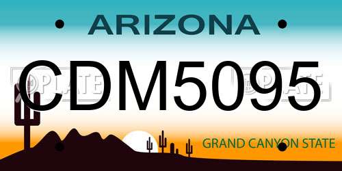 CDM5095 Arizona License Plate