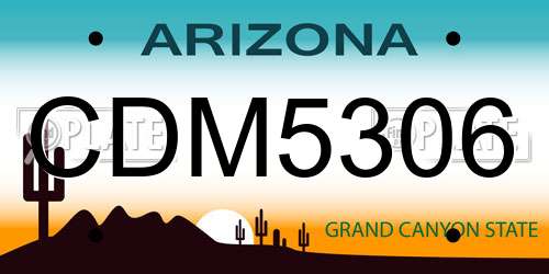 CDM5306 Arizona License Plate