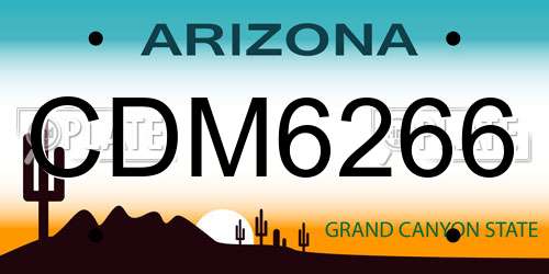 CDM6266 Arizona License Plate