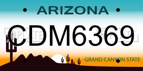 CDM6369 Arizona License Plate
