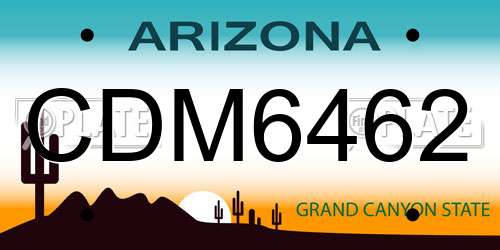 CDM6462 Arizona License Plate