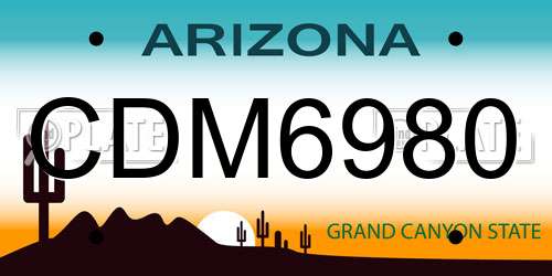 CDM6980 Arizona License Plate
