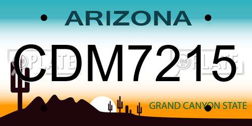 CDM7215 Arizona License Plate