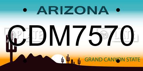 CDM7570 Arizona License Plate