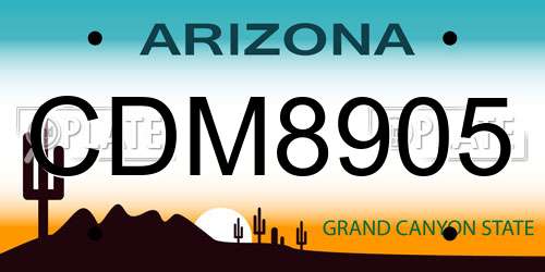 CDM8905 Arizona License Plate