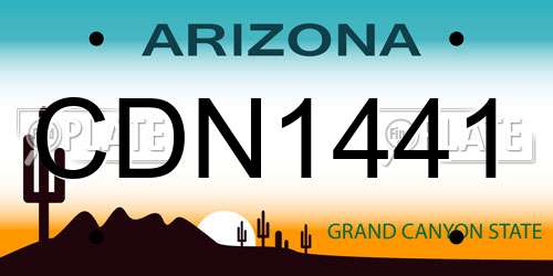 CDN1441 Arizona License Plate
