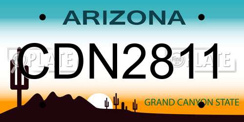 CDN2811 Arizona License Plate