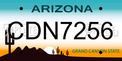CDN7256 Arizona License Plate