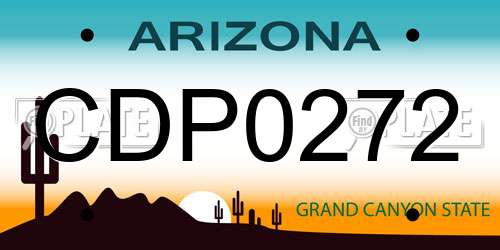CDP0272 Arizona License Plate