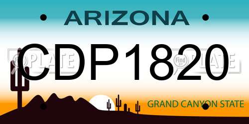 CDP1820 Arizona License Plate