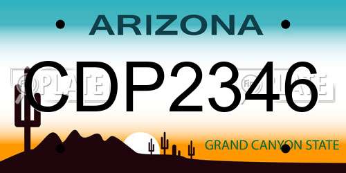 CDP2346 Arizona License Plate