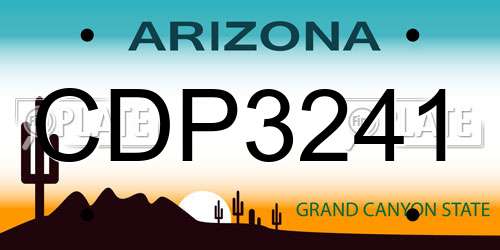 CDP3241 Arizona License Plate