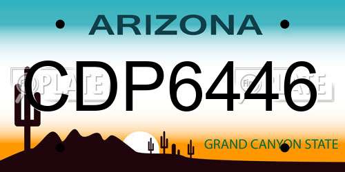 CDP6446 Arizona License Plate