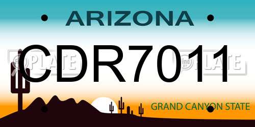CDR7011 Arizona License Plate