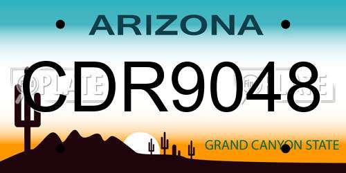 CDR9048 Arizona License Plate
