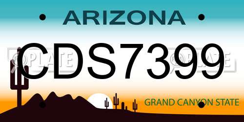 CDS7399 Arizona License Plate