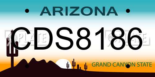 CDS8186 Arizona License Plate