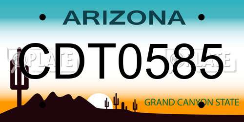 CDT0585 Arizona License Plate