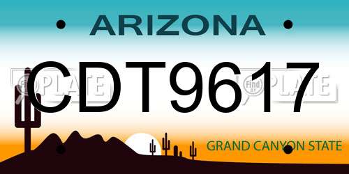 CDT9617 Arizona License Plate