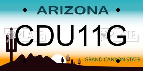 CDU11G Arizona License Plate