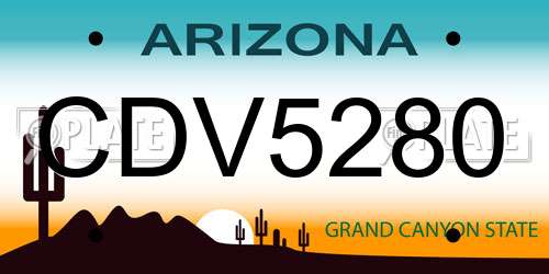 CDV5280 Arizona License Plate