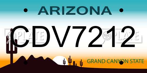 CDV7212 Arizona License Plate
