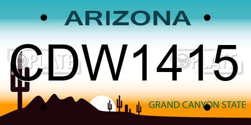 CDW1415 Arizona License Plate