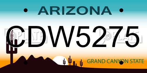 CDW5275 Arizona License Plate