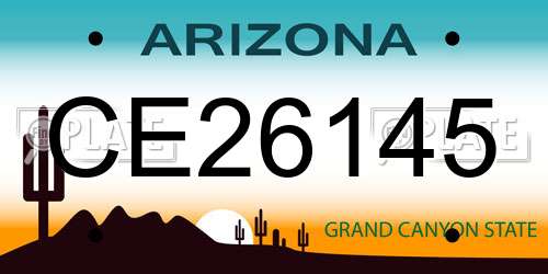 CE26145 Arizona License Plate