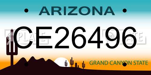 CE26496 Arizona License Plate