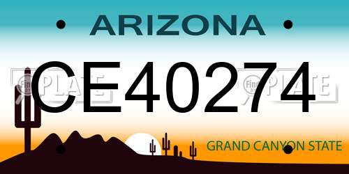CE40274 Arizona License Plate