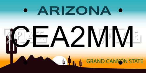 CEA2MM Arizona License Plate