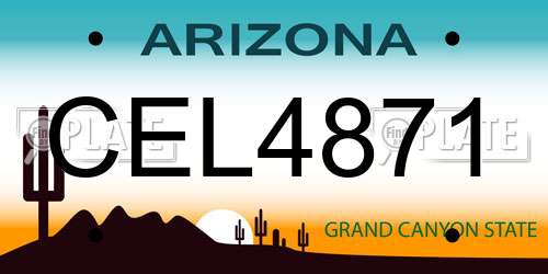 CEL4871 Arizona License Plate
