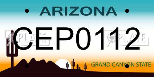 CEP0112 Arizona License Plate