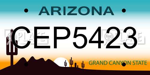 CEP5423 Arizona License Plate