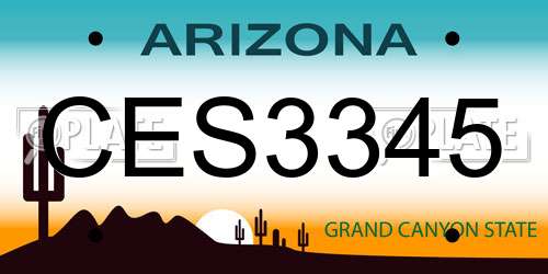 CES3345 Arizona License Plate