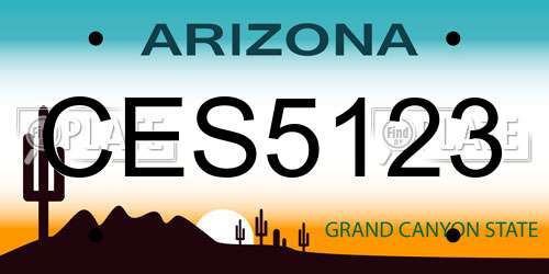 CES5123 Arizona License Plate