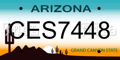 CES7448 Arizona License Plate