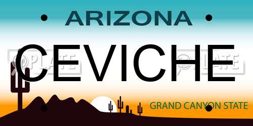 CEVICHE Arizona License Plate