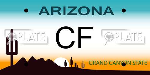 CF Arizona License Plate
