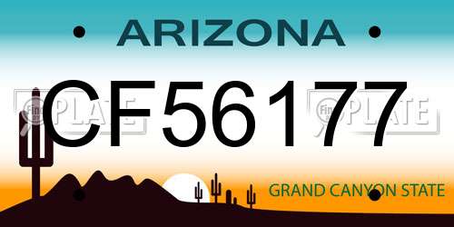 CF56177 Arizona License Plate
