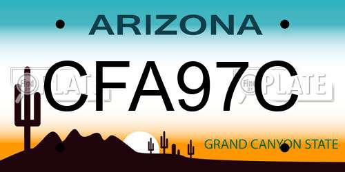 CFA97C Arizona License Plate