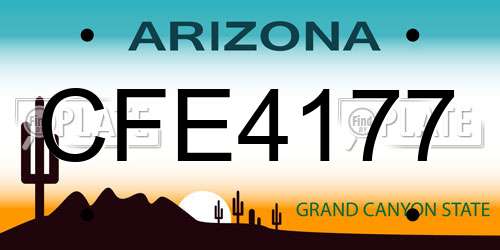 CFE4177 Arizona License Plate