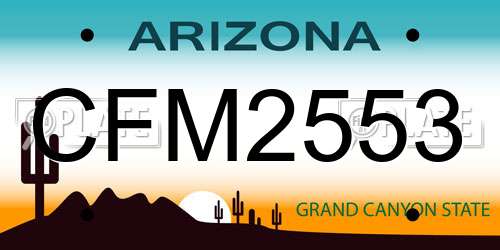 CFM2553 Arizona License Plate
