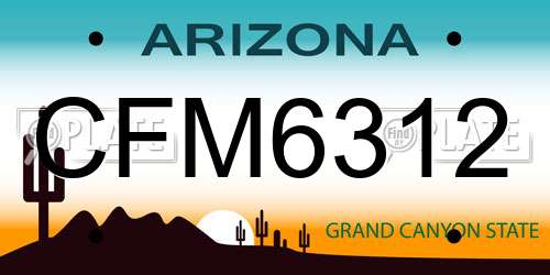 CFM6312 Arizona License Plate