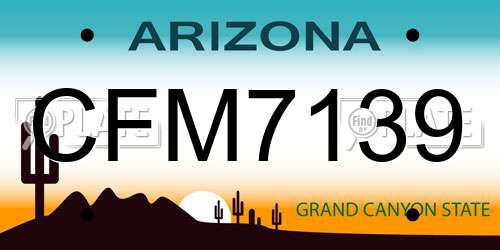 CFM7139 Arizona License Plate