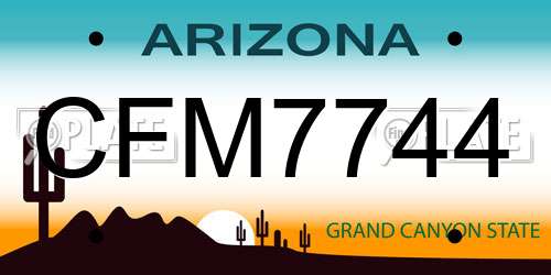 CFM7744 Arizona License Plate