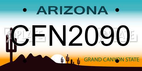 CFN2090 Arizona License Plate